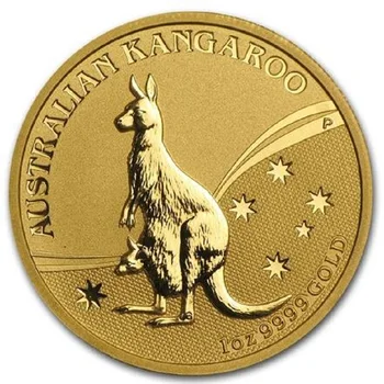 2009 m. kengūros .999 1 uncija aukso monetos rūšiuojami pagal PF70