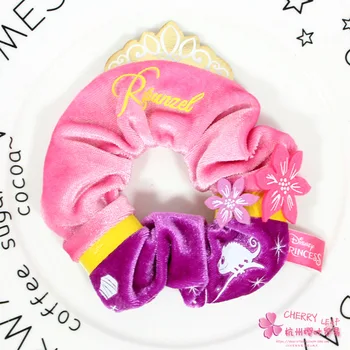 Disney baby playpens animacinių filmų princesė mergina plaukų virvę lėlės Reikmenys, plaukų žiedas gumos juosta apdangalai, plaukų ratas mergina dovana
