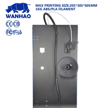 WANHAO FDM 3D Spausdintuvas D5S spalvos Mašina, su Didelio Tikslumo ir spausdinimo greitį PLA/PVA/ABS kaitinamosios