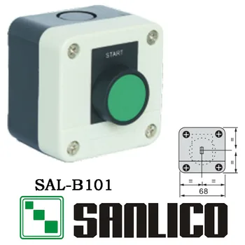 Vandeniui IP65 jungiklis valdymo dėžutė stotis akimirksnį pavasario grįžimo mygtukas jungiklis SAL(LA68H XAL)-B101 su etikete