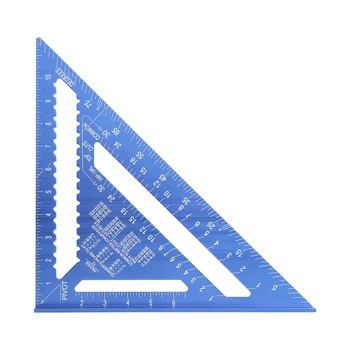 Kampas Valdovas 12 colių Metrinių Aliuminio Lydinio Trikampio Matavimo Liniuote, Medžio Greičio Kvadrato Trikampio Kampas Matlankis