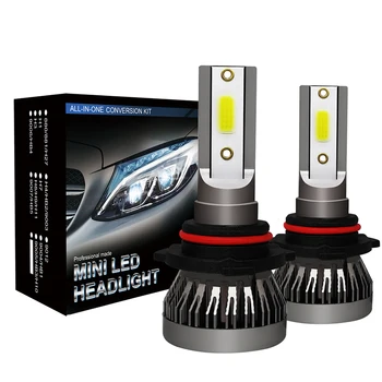 2019 Nauji 2VNT H7 LED 12000LM/PORA Mini Automobilių Žibintų Lemputės H1 LED H7, H8, H9 H11 priekinių Žibintų Rinkinį, 9005 HB3 9006 HB4 Auto LED Lempos