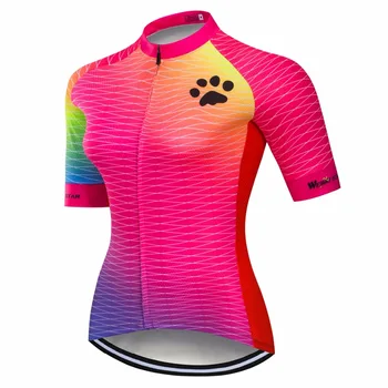 2019 dviračių džersis Moterų Dviračių džersis Kalnų Keliu MTB Viršuje Maillot Kvėpuojantis marškinėliai trumpomis rankovėmis lenktynių Palaidinė moteriška Rožinė