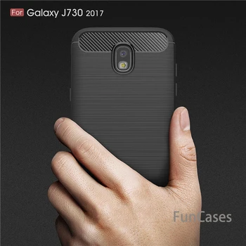 Samsung Galaxy J7 2017 SM-J730F ATVEJU Hibridas Matinio Anglies Pluošto, Minkštos tpu Galinio Dangtelio J7pro 2017 J730 ES Versija coque