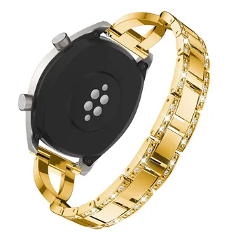 Riešo juostos Huawei Žiūrėti GT Dirželis 22mm Pakeitimo Apyrankės, laikrodžiai diržai Samsung Galaxy 46mm Bling kalnų krištolas watchband