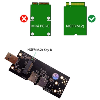 NGFF M. 2 USB 3.0 Dual NanoSIM Kortelės Lizdo Adapteris Keitiklis 3G/4G/5G Modulis Bauda Kūrinys, Patvarus Kompiuterių priedai