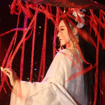Pasakų Hanfu Skėtis Juostelės Skėtis Alyvuotas Popieriaus Skėtis Kutai Moteris Skėtis Gėlių Fotografija rekvizitai cosplay Kinijos Japonija