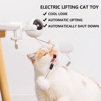 Elektros Katė Žaislas Juokinga Automatinis Liftas Kamuolys Pet Interaktyvi Dėlionė Kibinimas Ball Žaislas Judesio katės Įspūdį Smart Žaislai