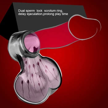 Silikono Kapšelį Privalo Varpos Žiedai Scrotal Sėklidžių Užveržėjas Skaistybės Narve Užraktas Spermos Gaidys Žiedas Sekso žaisliukai Vyrams Atidėti Ejakuliacija