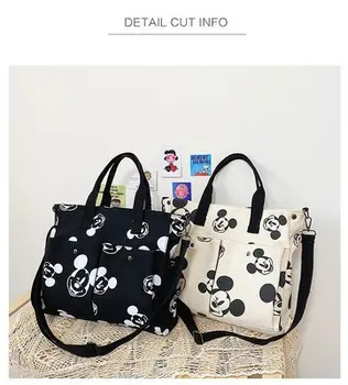 Disney rankinėje animacinių filmų Mickey mouse drobė maišelis naujas krepšys didelės talpos pečių maišą rankinės