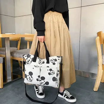 Disney rankinėje animacinių filmų Mickey mouse drobė maišelis naujas krepšys didelės talpos pečių maišą rankinės