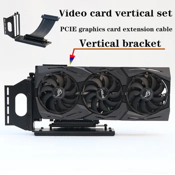 PCI - E 3.0 16X vaizdo plokštė vertikali atrama/base ATX atveju Lanksčios Jungties Kabelis Riser Card Pratęsimo Port Adapteris, skirtas GPU