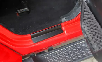 Sansour Už Jeep Wrangler JK 2007 - 2017 m. 4 Durų Slenksčio Nusitrinti Plokštė Guard Sunkiųjų Aliuminio Durų Slenksčių Saugotojas Lipdukus Apdaila