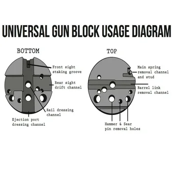 Universalus Gunsmithing Stendo Blokuoti M1911 Ruger 10/22s Stiliaus Perkomplektuoja Gunsmith Šautuvas, Pistoletas Pistoletai Įrankiai Gun Priedai