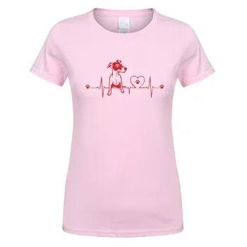Naujas Juokingi Jack Russell Marškinėliai Moterims trumpomis Rankovėmis O-Kaklo Medvilnės Atsitiktinis Plakimas, Šuo T-shirt Girls Moteris Marškinėlius OZ-028
