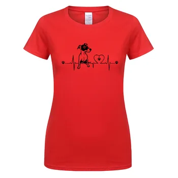 Naujas Juokingi Jack Russell Marškinėliai Moterims trumpomis Rankovėmis O-Kaklo Medvilnės Atsitiktinis Plakimas, Šuo T-shirt Girls Moteris Marškinėlius OZ-028