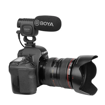 BOYA 3.5 mm Transliacijos Kokybės Mini Dydžio Kondensatoriaus Mikrofonas DSLR kamera Kamera Išmanųjį telefoną PC 