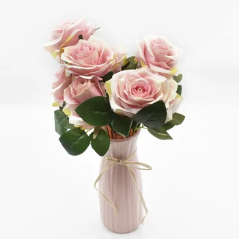 10 galvų rožių puokštė Aukštos kokybės Dirbtinės gėlės Šiuolaikinių namų puošybai Gyvenimo kambario baldai Vestuvių, švenčių prekės
