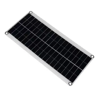 100W 18V Portable Solar Panel Dvigubas USB Power Banko Valdybos Išorės Baterija Įkraunama Saulės Elementų Valdybos Krokodilas Įrašus Automobilinis įkroviklis