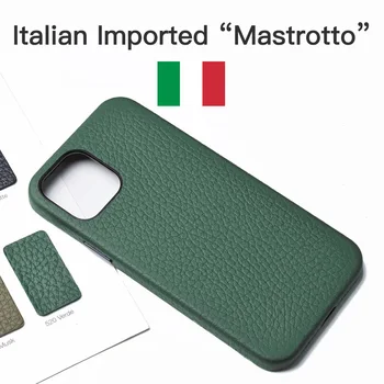 Italijos Mastrotto Originali Odinis dėklas iPhone 12 Pro Max 11 Xs Prabanga High-end Superautomobilį karvės odos Mados Telefono Atvejais Dangtis