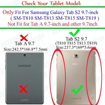 360 Laipsnių Besisukantis Apversti PU Odos Padengti Samsung Galaxy Tab S2 9.7 T810 SM-T813 T815 T819 Tablet PC Atveju+filmas+Stylus pen