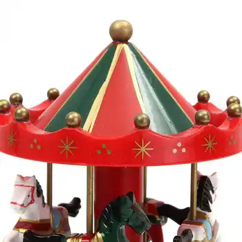 Medinė Karuselė Music Box Arklių Merry-Go-Round Karuselė Klasikinės Muzikos Atveju Tema, Vaikams, Vaikų Kambario Dekoro Žaislai, Dovanos