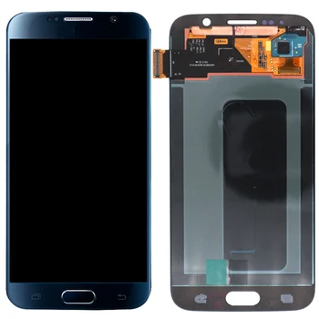 Originalus Super AMOLED skystųjų kristalų (LCD Samsung Galaxy S6 Ekranas Su Rėmo 5.1