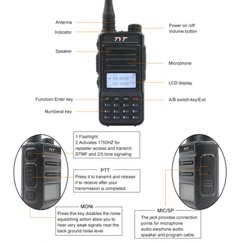 TYT TH-UV88 Dual Band 136-174&400-480MHz Nešiojamų Walkie Talkie VOX Scrambler 5W FM Radijo UV radijo stotelė