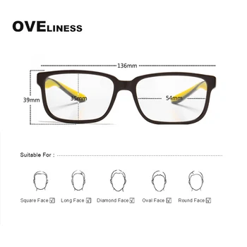 Mados vyriški akiniai akiniai rėmeliai vyrų Kvadratinių Optinis Trumparegystė Recepto akiniai tr90 vyrų Akiniai akiniai