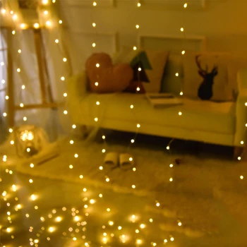 LED Užuolaidų Šviesos USB Aštuonių Funkcija ir Su Nuotolinio Valdymo Vario String Žiburiai Kalėdų Girliandas Pasakų Šviesos Vestuvių Dekoravimas