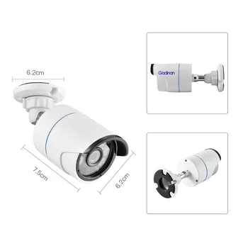 Gadinan 3MP 1080P IP Kameros SC3235 Lauko Kulka Saugumo Stebėjimo VAIZDO P2P CCTV Saugumo Garso Mikrofonas 48V POE