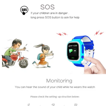 Naujas Atvykimo Q90 GPS Vaikas Smart Žiūrėti Kūdikių Anti-lost Laikrodis SOS Skambučio Vieta Prietaiso Tracker Smartwatch
