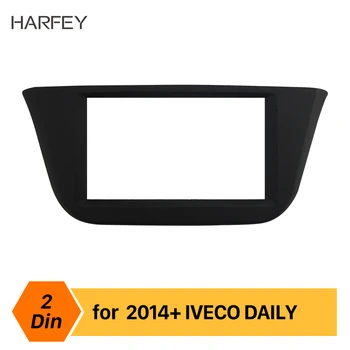 Harfey 2 Din Automobilio Radijo Fasciją Bezel Rinkinys, skirtas m+ IVECO DAILY OEM stiliaus Rėmelių prietaisų Skydelio Apdailos Plokštės Montavimo komplektas Pultas rinkinyje