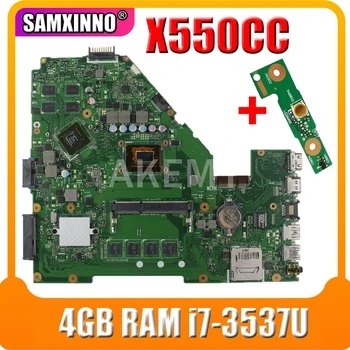 X550CC nešiojamojo kompiuterio motininė Plokštė, Skirta Asus A550C X550CL X550CL X550C X552C R510C mainboard GT720M 4GB RAM i7-3537U