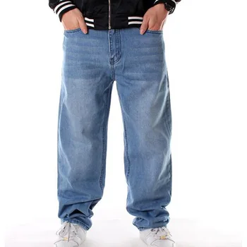 Vyrai laisvi džinsai hiphop riedlentė džinsai baggy pants džinsinio audinio kelnės hip-hop vyrai skelbimų rap džinsai Plius dydis 46
