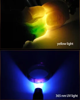 3 in 1 žibintuvėlis UV Ultravioletiniai 365nm balta geltona šviesa papuošalai jade akmuo aptikimo Lempos didelis galingas 