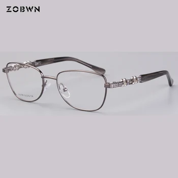 Karšto pardavimo Mados akiniai moterų akmens kryptimi deimantų Prekės dizaineris akiniai moterų rėmo Trumparegystė Akinius Prescrioption Optinis