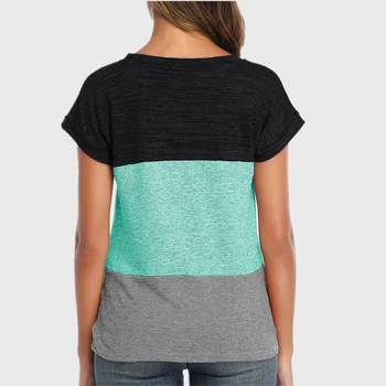 Dryžuotas marškinėliai Moterims Atsitiktinis Trumpas Rankovės Vasaros Viršūnes Tee Marškinėliai 2020 M., O Moterys-kaklas Tees Mados Mazgas vatos Pagaliukai Tee Lady
