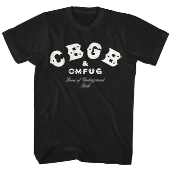Nauja 2019 M. Vasarą Mens Trumpas OFICIALUS CBGB OMFUG Logotipas Namuose Metro Rock vyriški T-Shirt Mielas T Shirts