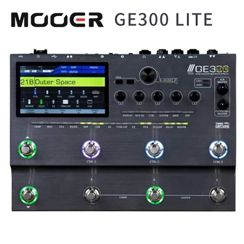 Mooer Ge300 Lite gitara Multi-Efektų pedalas FX，slim pėdsaką, didžiulis funkcijų!