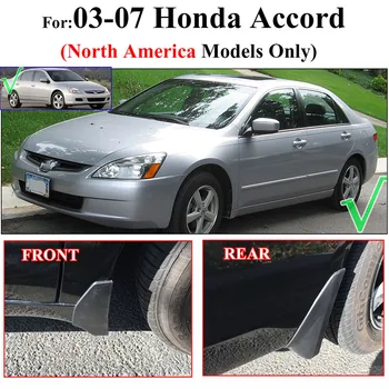 Nustatyti Litų Purvo Atvartais Honda Accord Sedanas 2003-2007 Mudflaps Splash Apsaugai Priekinės Galinės Purvo Atvartu Purvasargių Sparnas 2004 2005 2006