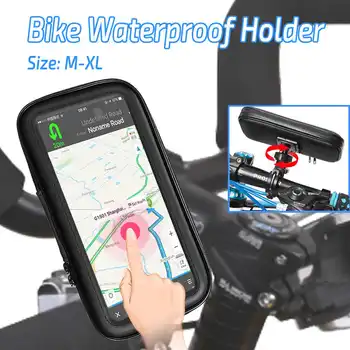 Neperšlampamas Maišelis Dengiamasis Rėmas GPS Motociklo Telefono Laikiklis, Krepšys Atveju Universalus Dviratis Telefono Laikiklis Dviračio Rankenos Paramos Moto Mount