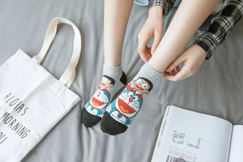 5 poras kojinių Naujas Japonų animacinių filmų moterų kojinės Doraemon mielas harajuku juokinga laimingas kojinės dropshipping 2020 geriausia naujiena kojinės