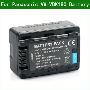 VW-VBK180 Baterija ir Kroviklis skirtas Panasonic HDC HS80 SD40 SD60 SDX1 TM40 TM45 TM55 TM60 TM90 HC-V10 V700 V707 SDR H85 H95 H100