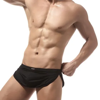 Rodyklių boksininkų shorts mens trikotažo Pamušalu boksininkų sexy gay kelnės viduje dvigubo susiduria d