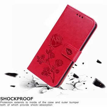 Prabangus Odinis Flip Book Atveju Lenovo S5 Pro Rožių Gėlių Piniginės Stovėti Atveju Lenovo S5 K520 Telefono Dangtelį Maišelį coque