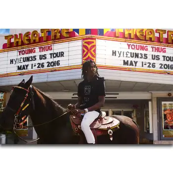 FX1212 Karštų Jaunų Banditas Amerikiečių Repo Muzikos Dainininkas, Reperis Hip-Hop Žvaigždė plakatus Šilko Šviesos Drobės Namų Kambario Sienos Spausdinimo Dekoras