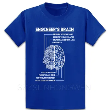 Inžinierius Smegenų Juokinga Inžinerijos Marškinėliai Originalus Crazy Apvalios Apykaklės Sukurti Kvėpuojantis Kostiumas Medvilnės Pavasario Marškinėliai