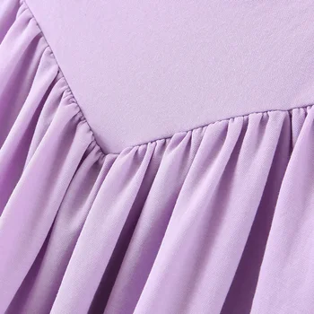 Aachoae Moterų Violetinė Ilgas Klostuotas Sijonas 2020 M. Aukštos Juosmens Pusėje Užtrauktukas Ponios Atsitiktinis Sijonai Elegantiškas, Kietas Maxi Sijonas Faldas Mujer