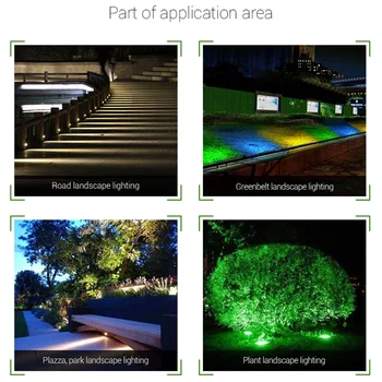 6W RGB+BMT Smart LED Sodo Lempos 550LM AC100~220V vandeniui Lauko Kraštovaizdžio Žibintai IP66 Parko/augalų kraštovaizdžio puošmena